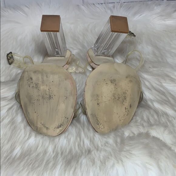 Simmi London Anastasia Nude Perspex Heels Sz 9 - Picture 7 of 7